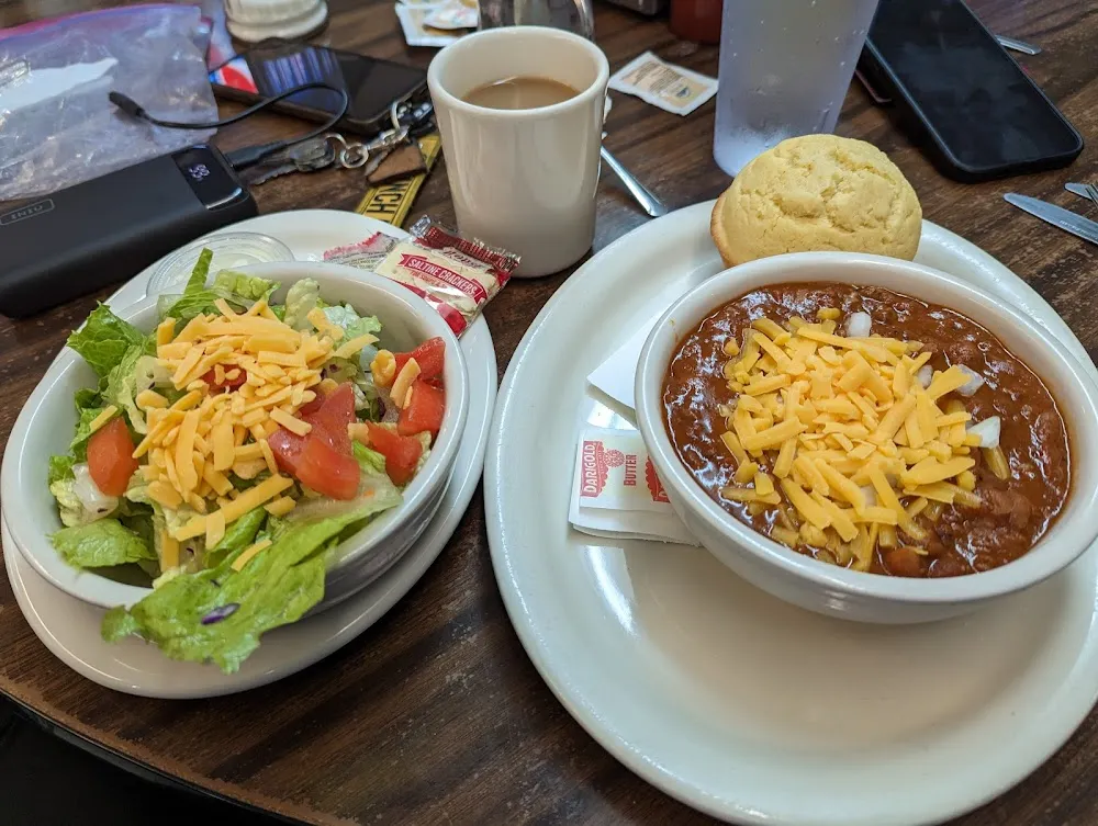 Chili and Salad